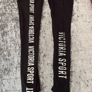 Victoria Secret Sport leggings, iridescent lettering